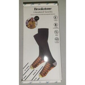 Heated Socks Unisex Rechargeable Brookstone NIB USA Seller
